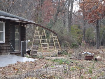 gutter sloped with brackets